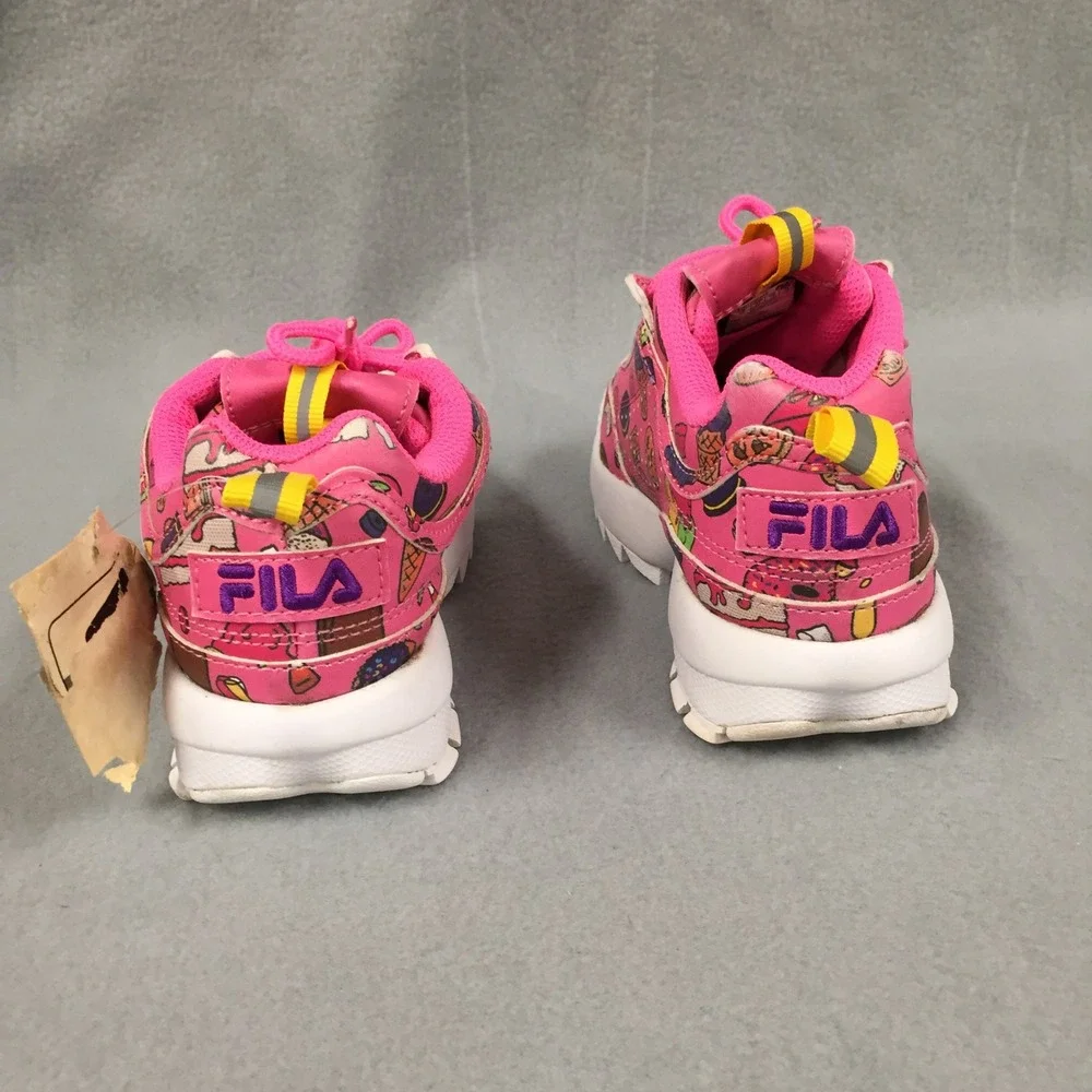 Fila Disruptor II Kids‎ Pink Sweet Treats Cupcake Sneakers 3XM01784-694 Size 13